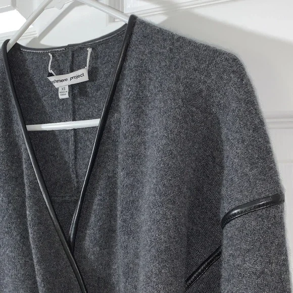 Gray Open Front Cardigan - Picture 6 of 7